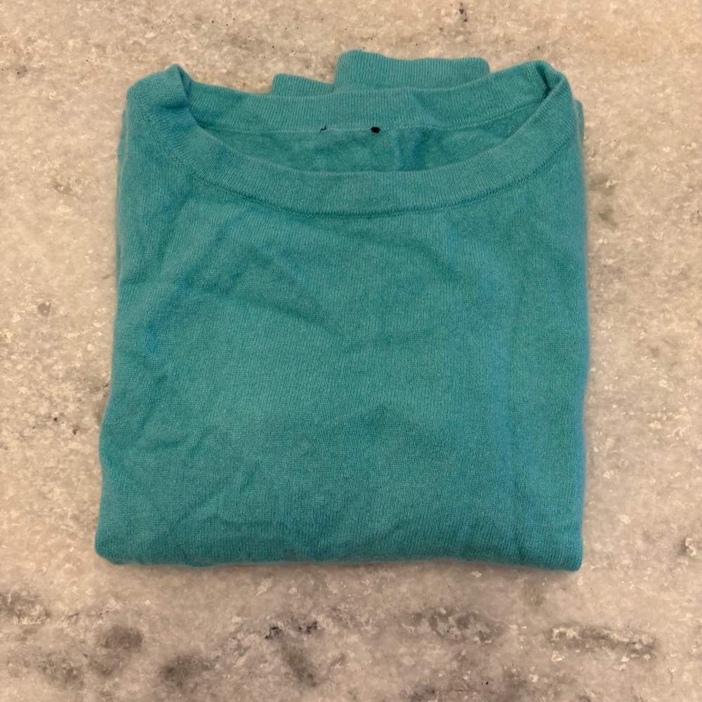 Talbots Cashmere Teal Sweater L/XL